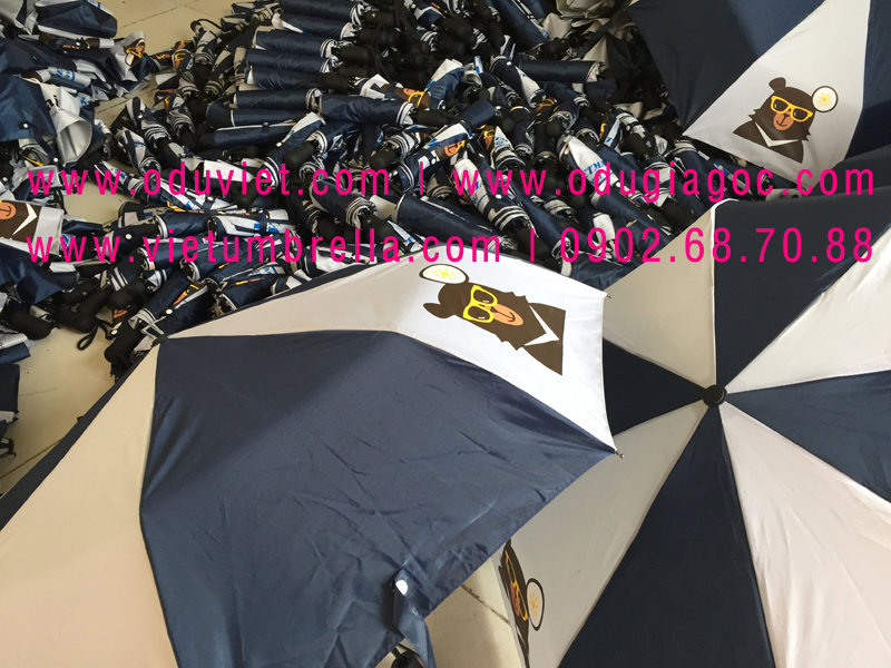 xưởng sản xuất ô dù cầm tay in logo quảng cáo
